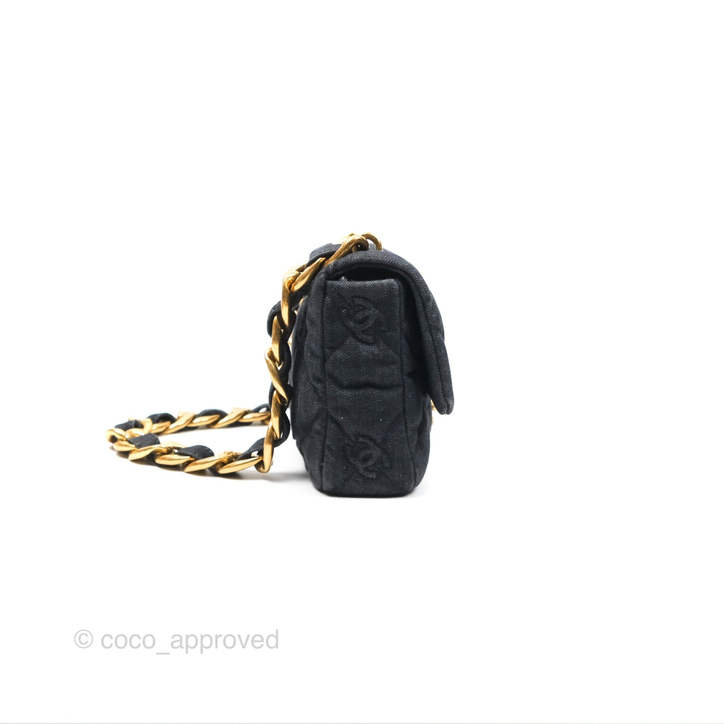 Chanel Medium Funky Town Flap Denim Aged Gold Hardware 22S