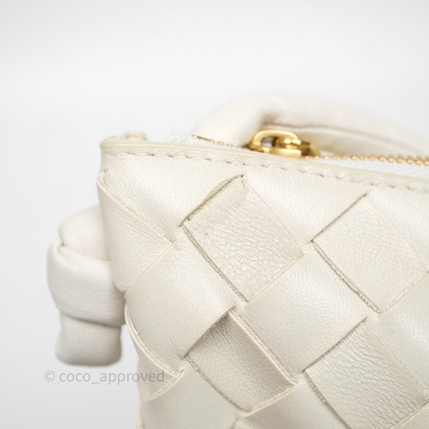 Bottega Veneta Small Turn Pouch Nappa Intrecciato White