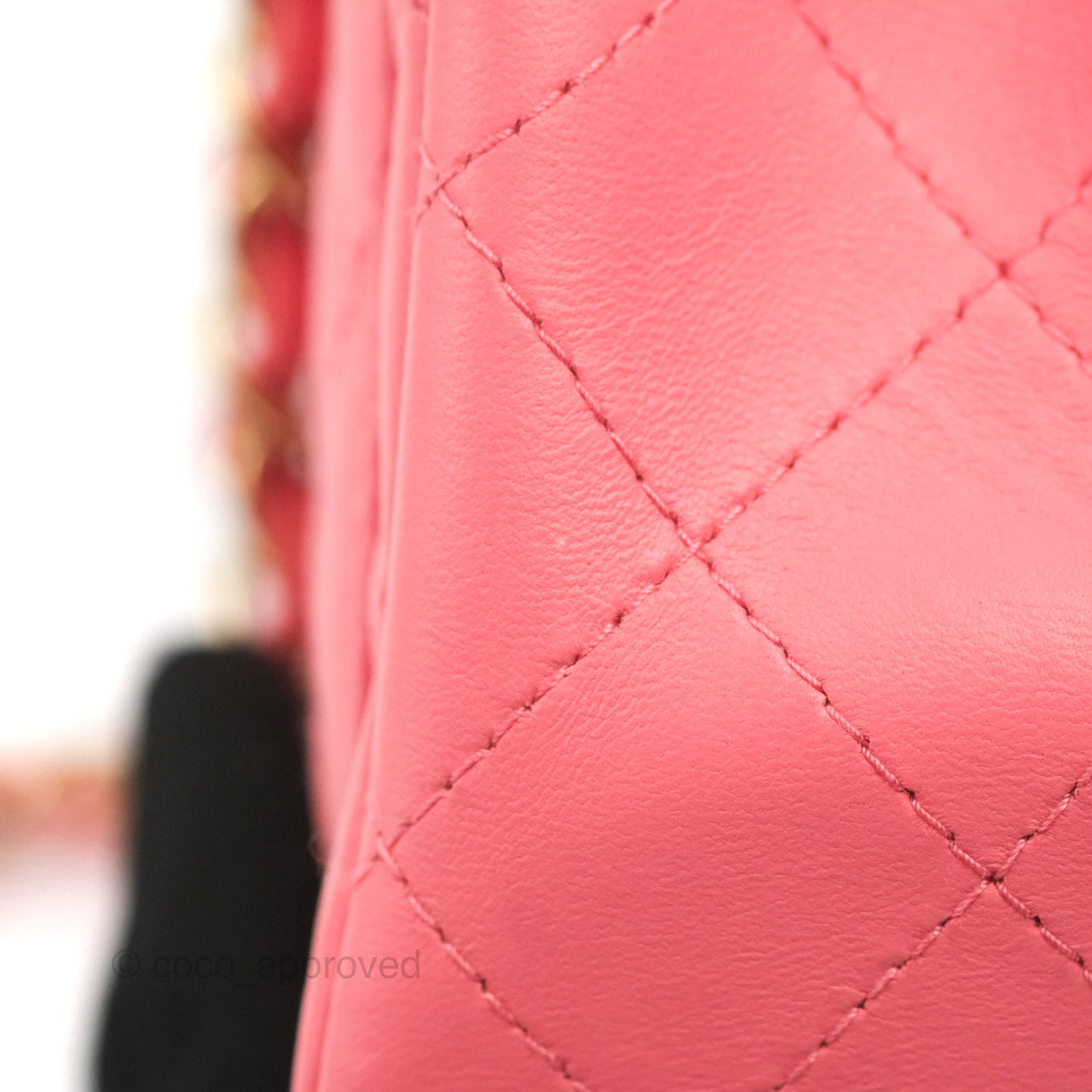 Chanel Mini Square Flap Pink Lambskin Gold Hardware