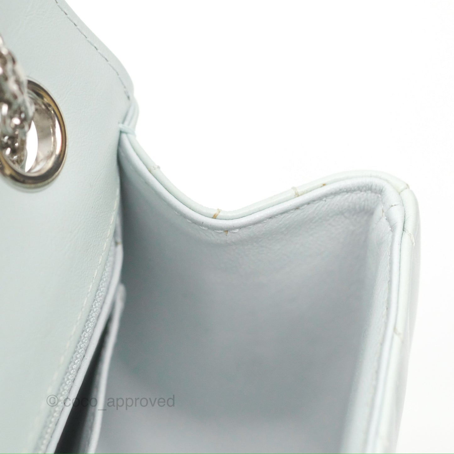 Chanel Mini Reissue 224 Blue Aged Calfskin Silver Hardware