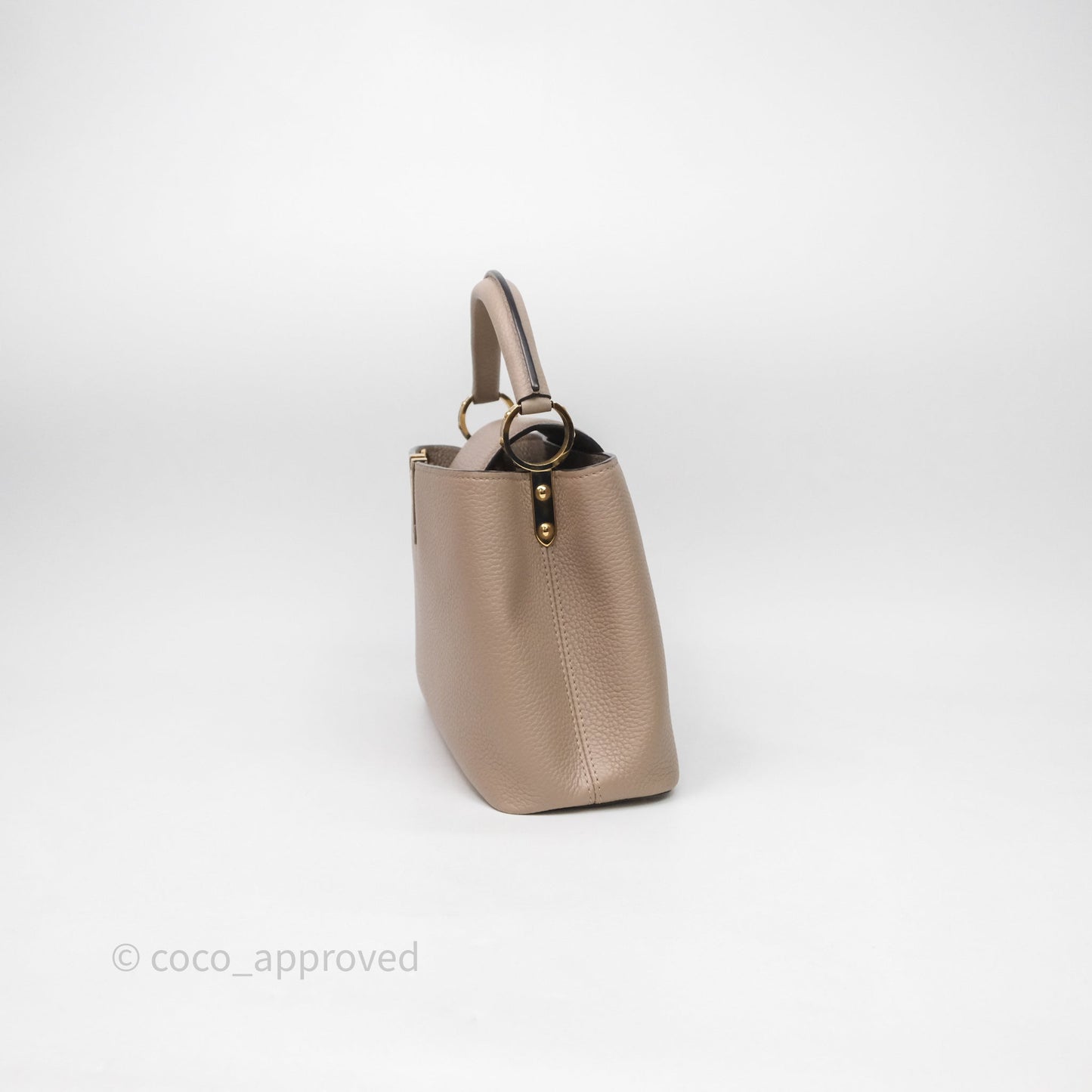 Louis Vuitton Taurillon Capucines BB Galet