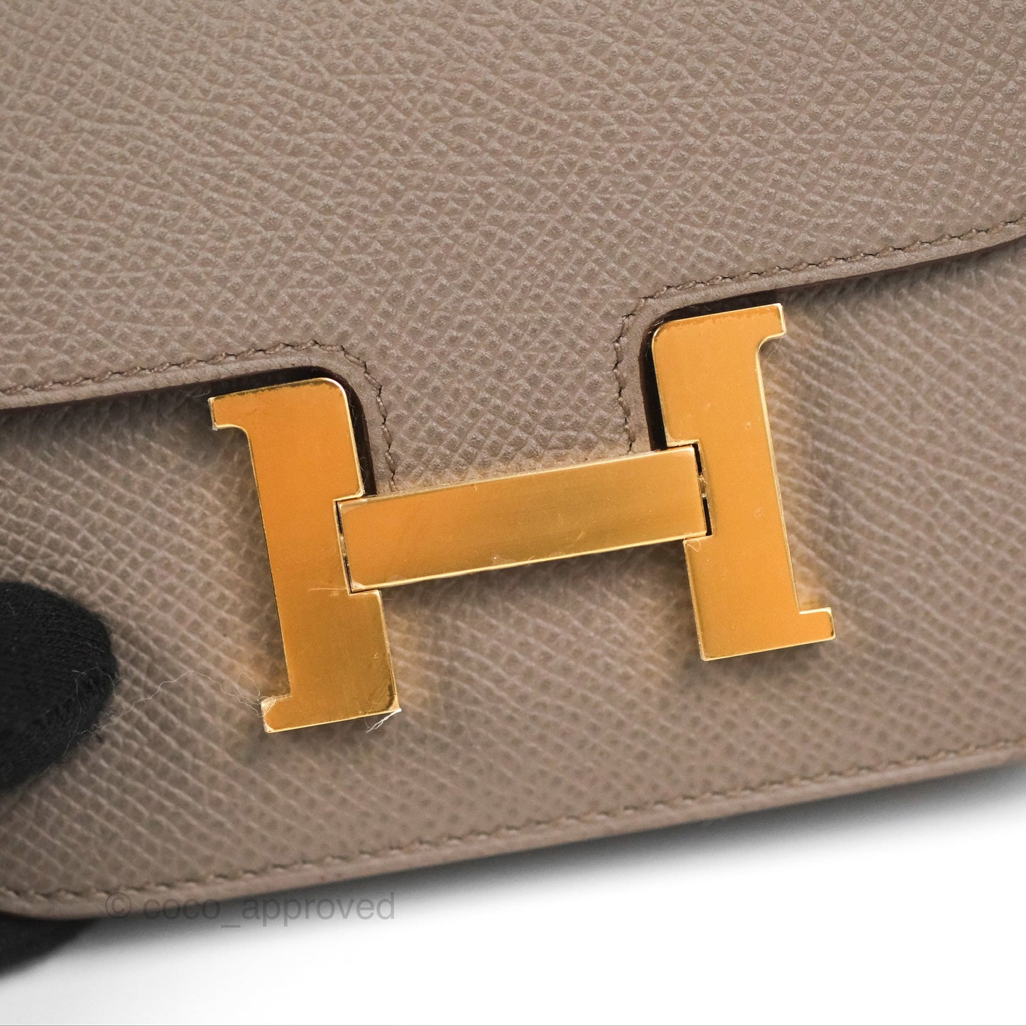 Hermès Constance Slim Wallet Etain Epsom Gold Hardware