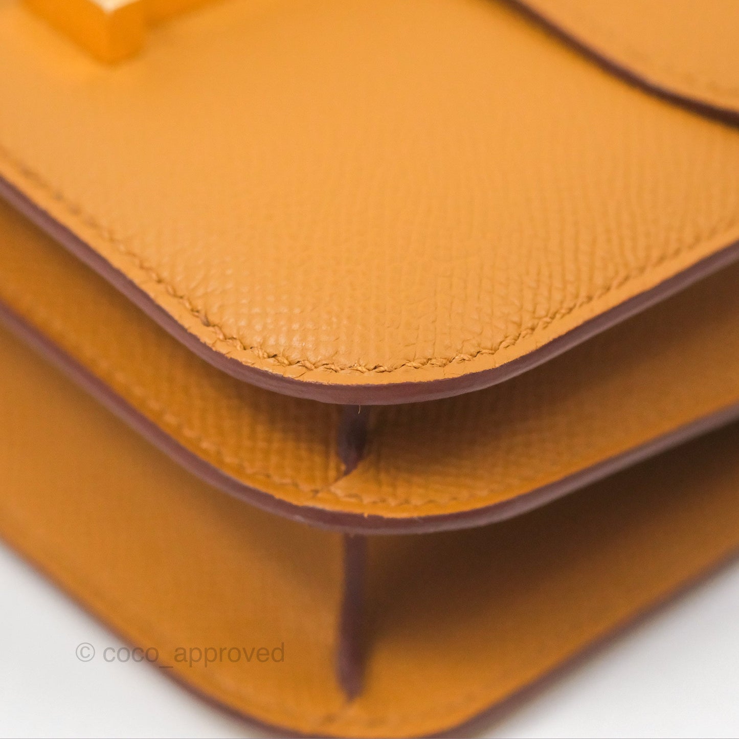 Hermès Constance Mini 18cm Mirror Sesame 2S Epsom Gold Hardware