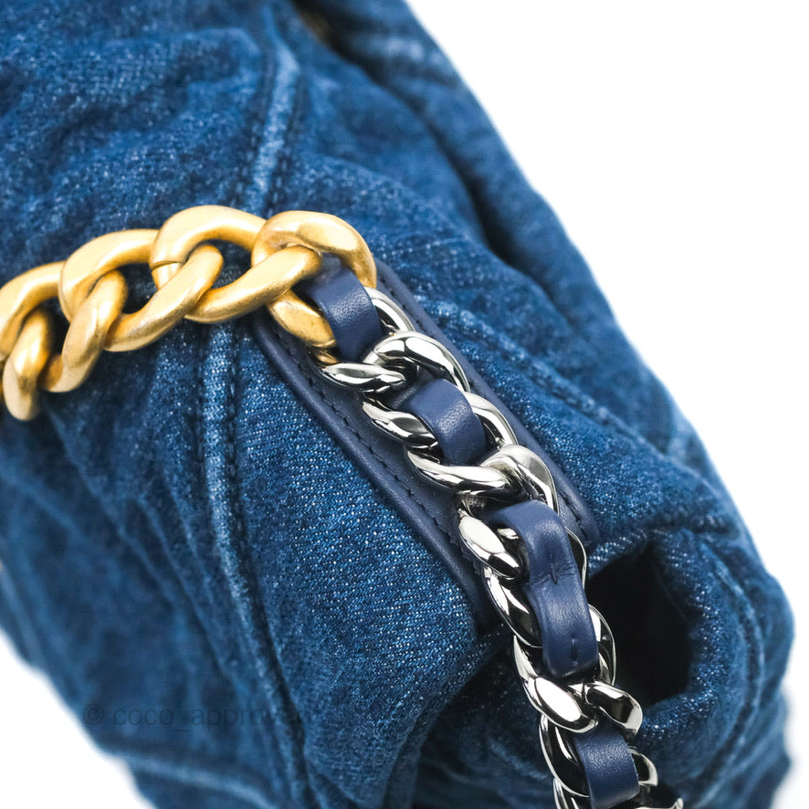 Chanel 19 Small Denim Mixed Hardware