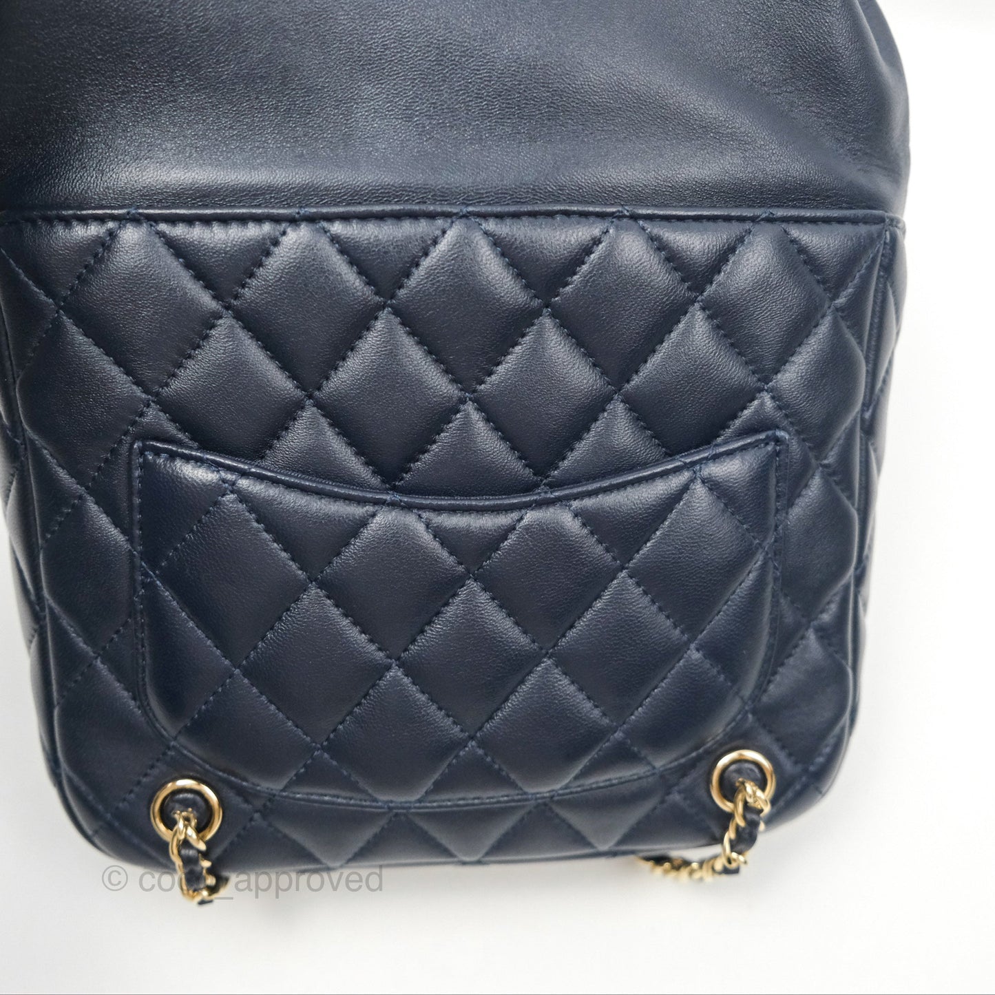 Chanel Small Seoul Backpack Navy Lambskin Gold Hardware