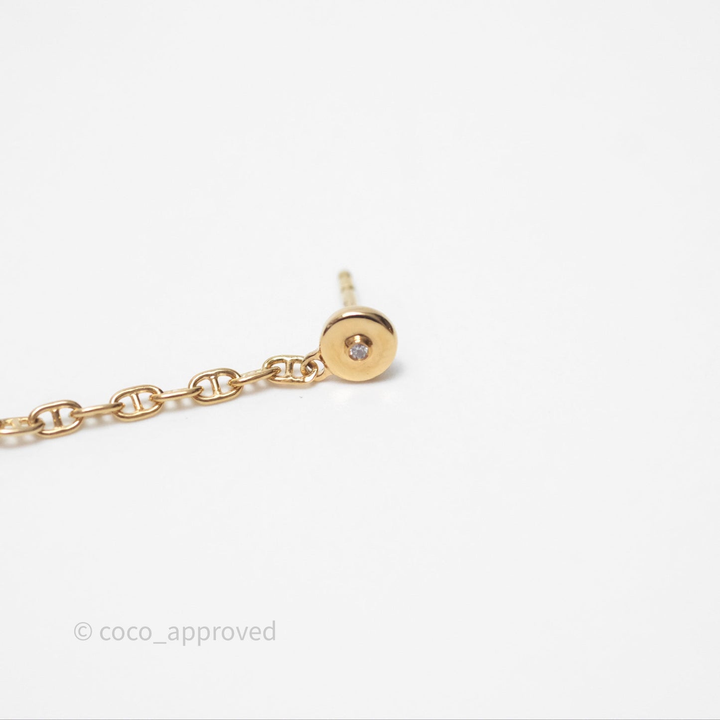 Hermès Farandole Drop Earrings 18K Rose Gold Diamond TPM