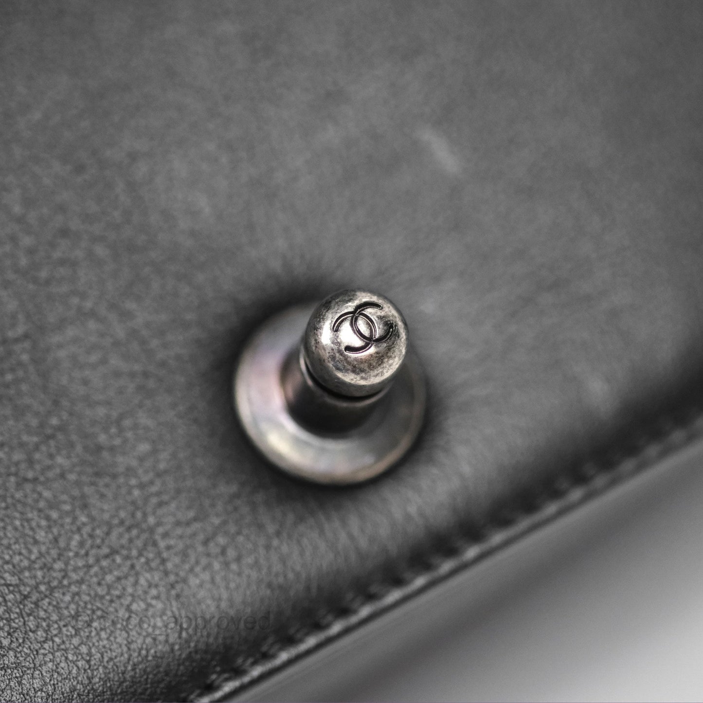 Chanel Small Boy Black Calfskin Ruthenium Hardware