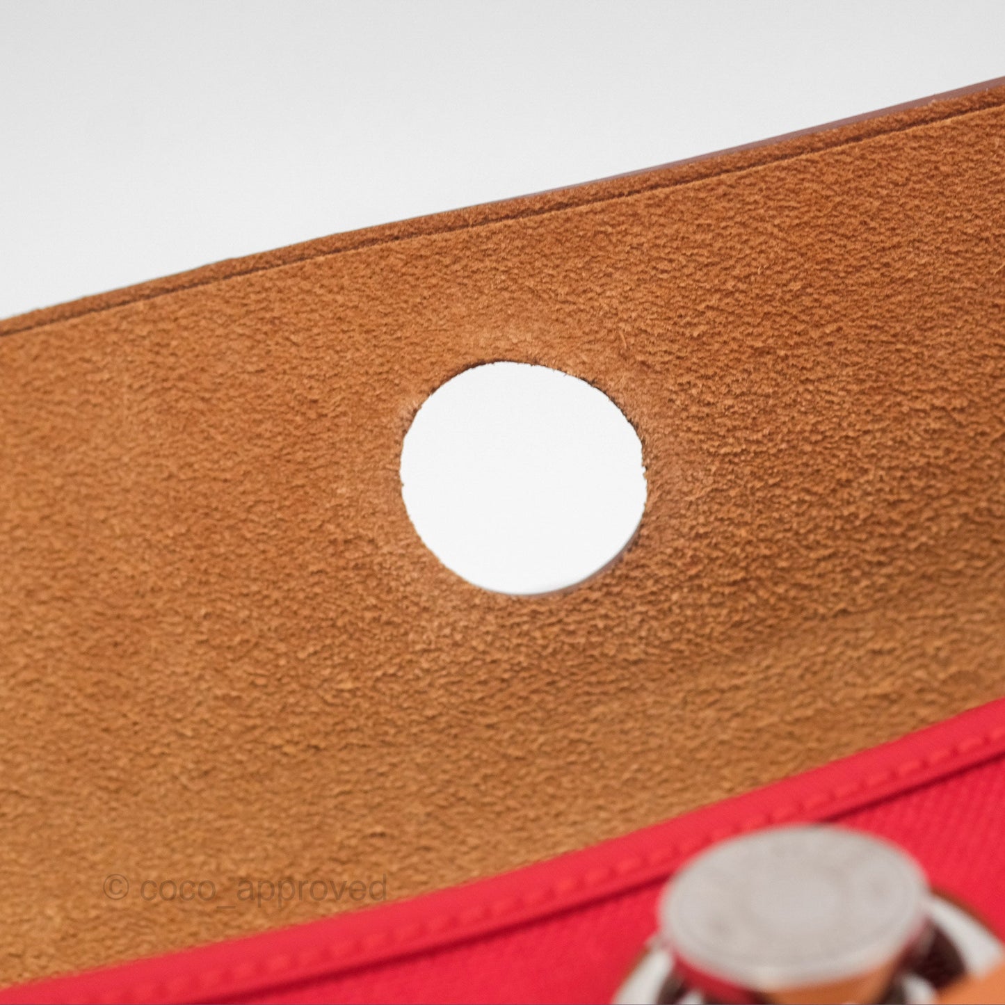 Hermès Herbag Zip 31 Rouge Tomate S5/ Naturel 27 Canvas Palladium Hardware