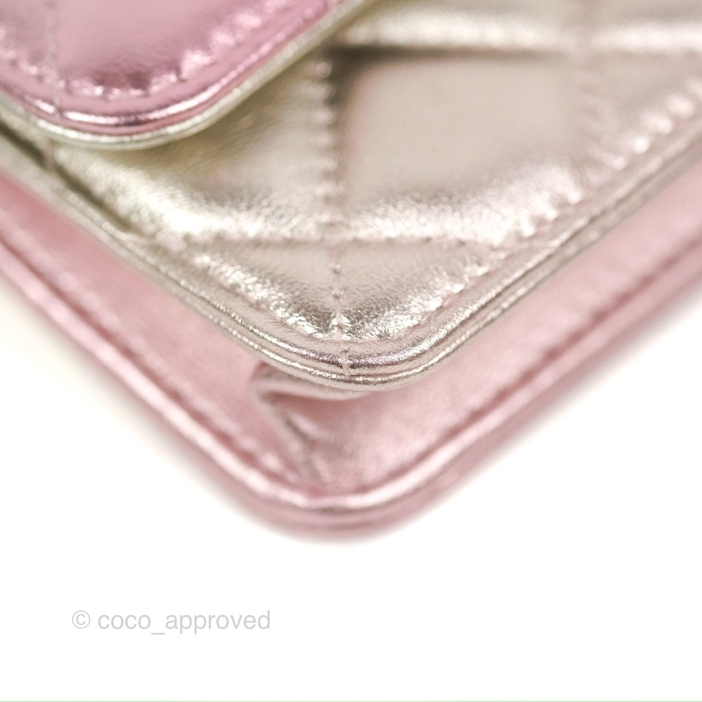 Chanel Waist Belt Bag Metallic Gradient Pink/Silver Lambskin Gold Hardware