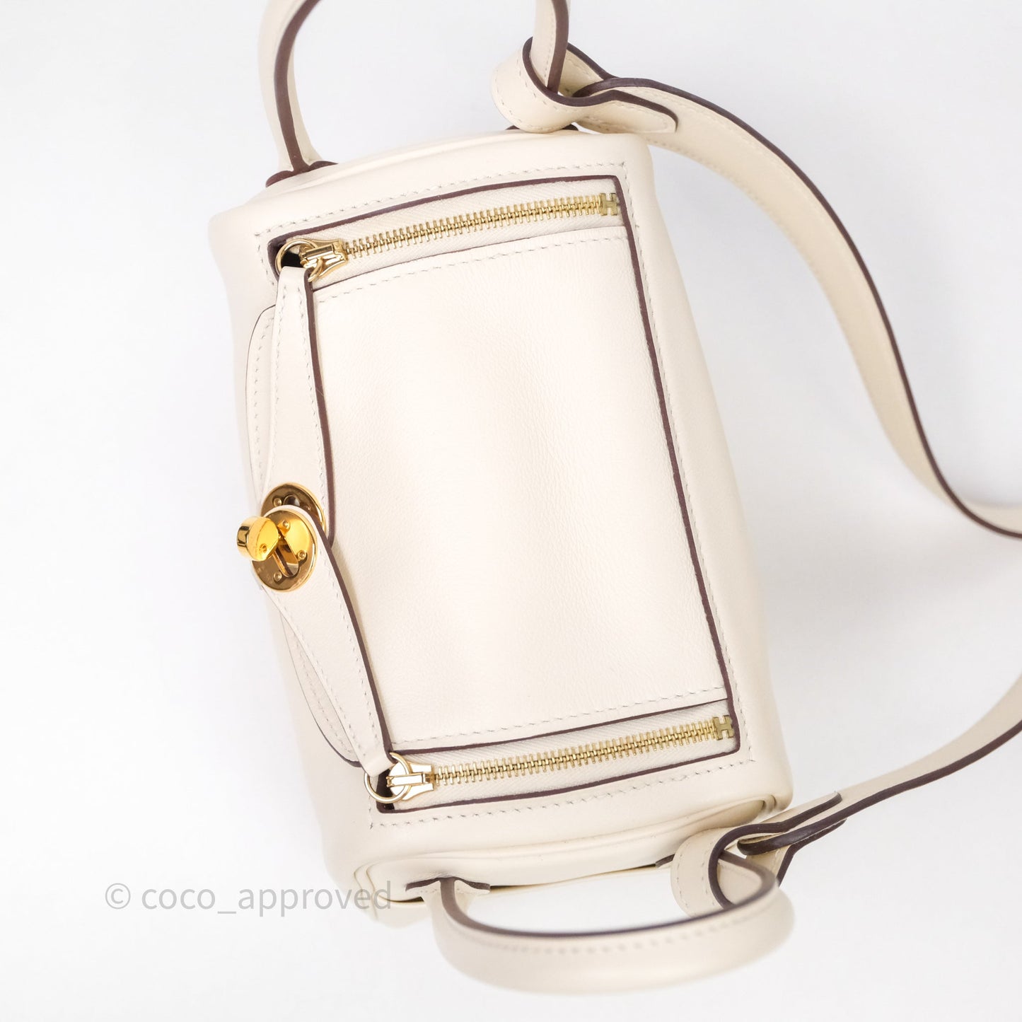 Hermès Mini Lindy 20 Nata I2 Swift Gold Hardware