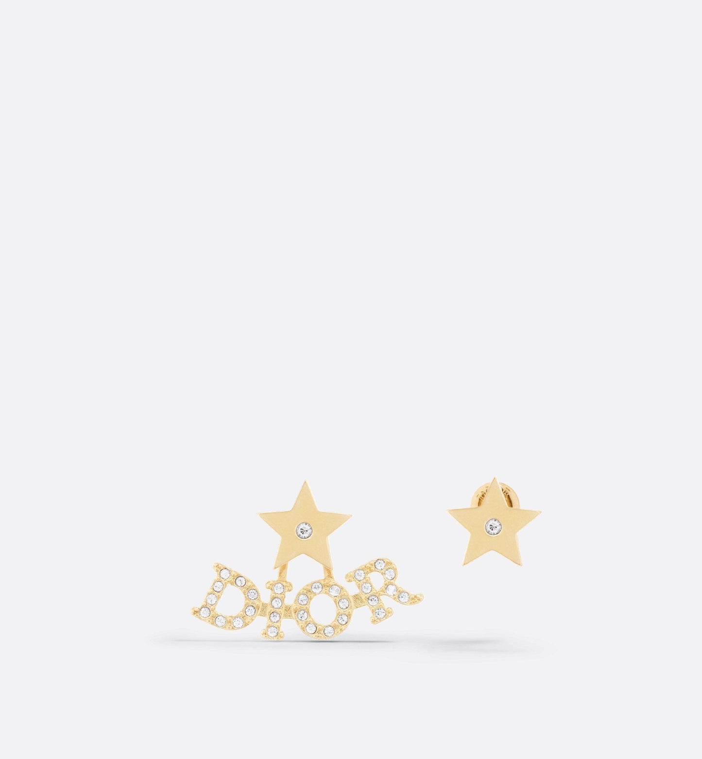 Luxury DiorEvolution Earrings Gold Finish Metal And Silver-Tone Crystals