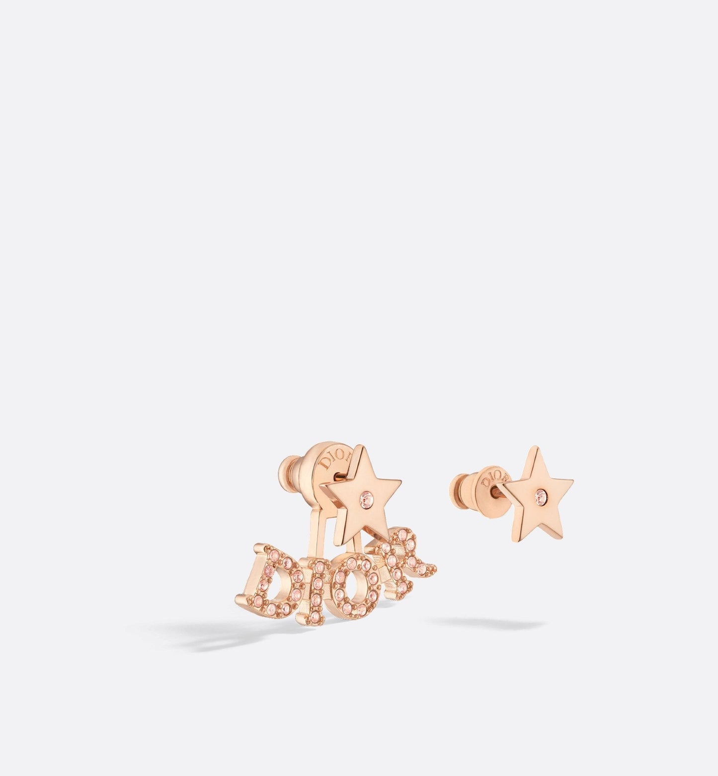 Luxury DiorEvolution Earrings Pink Finish Metal And Pink Crystals