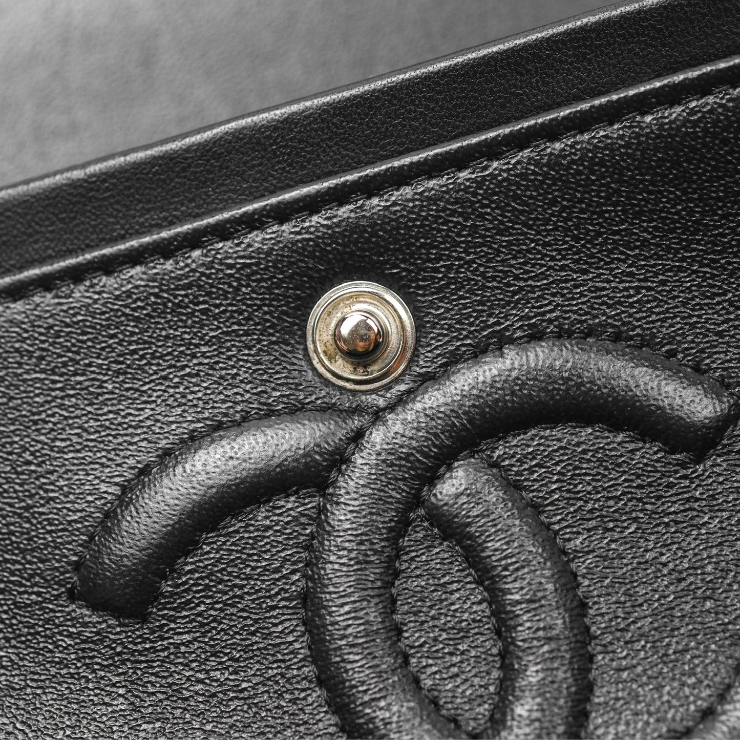 Chanel Small Classic Chevron Flap Black Lambskin Silver Hardware