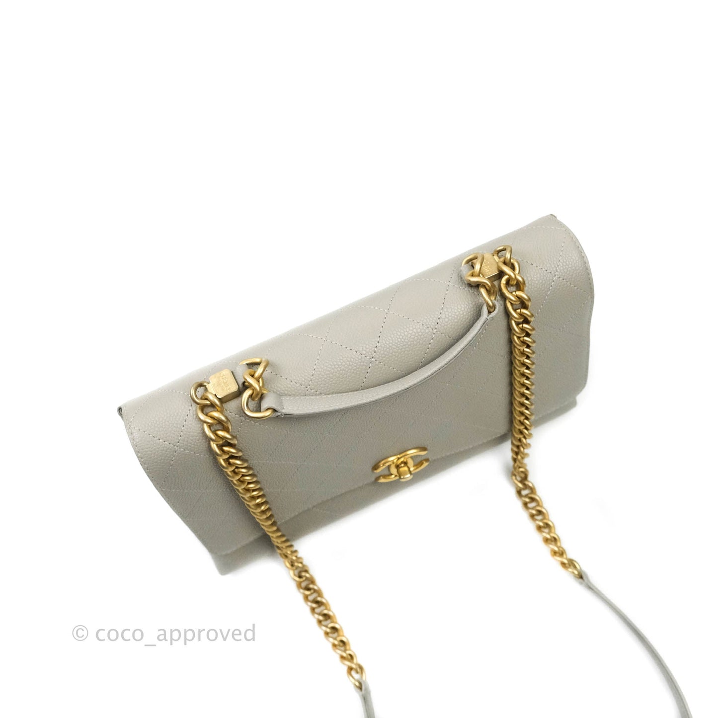 Chanel Chic Affinity Medium Grained Calfskin Grey Aged Gold Hardware