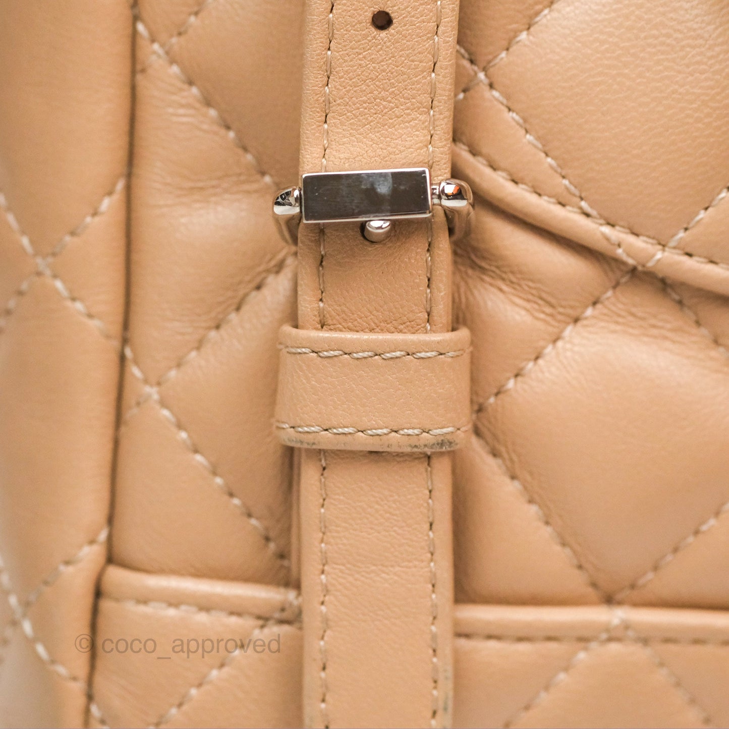 Chanel Quilted Small Urban Spirit Backpack Beige Lambskin Silver Hardware