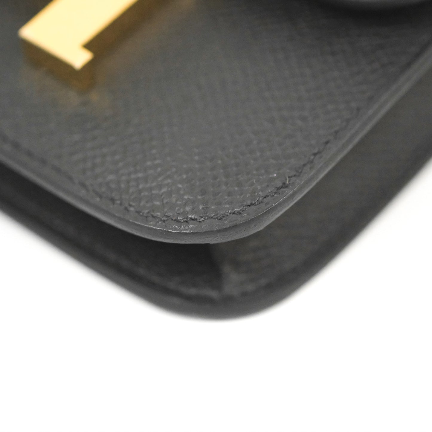Hermès Constance Slim Wallet Black Epsom Gold Hardware