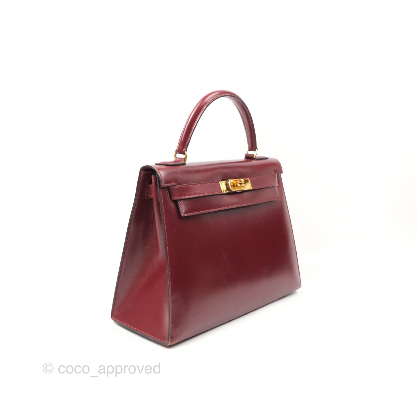 Hermès Kelly Sellier 28 Box Rouge Gold Hardware