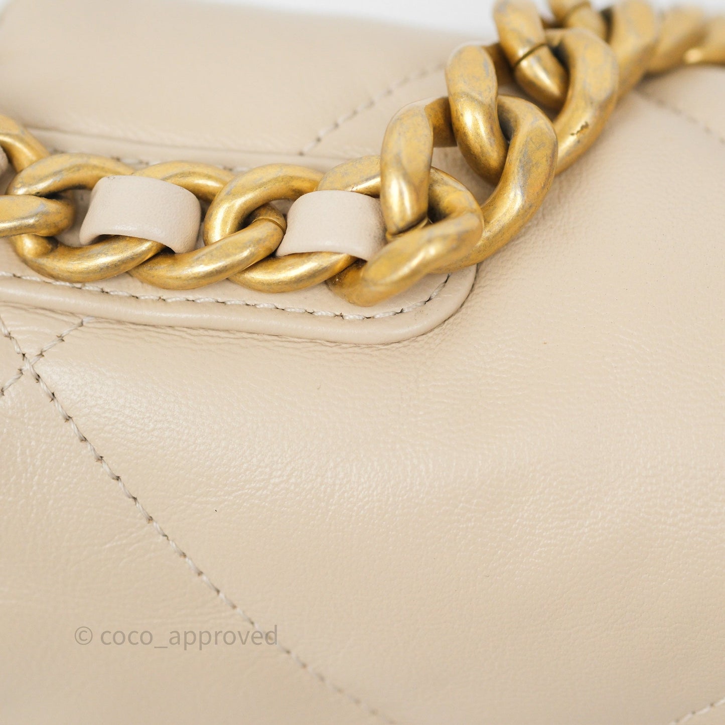 Chanel 19 Small Light Beige Mixed Hardware