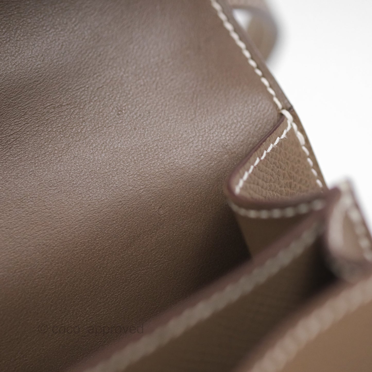 Hermès Constance Mini 18cm Mirror Etoupe 18 Epsom Rose Gold Hardware