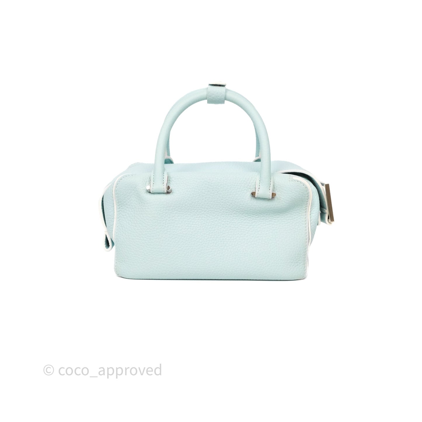 Delvaux Cool Box Mini Taurillon Soft Grained Calfskin Celadon