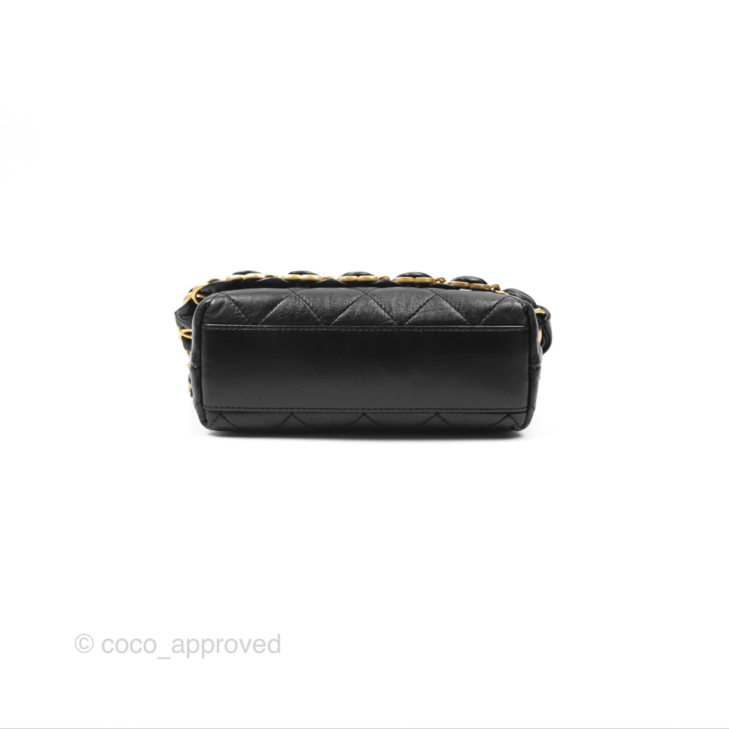 Chanel Small Hobo Bag Crumpled Black Lambskin Aged Gold Hardware 21S