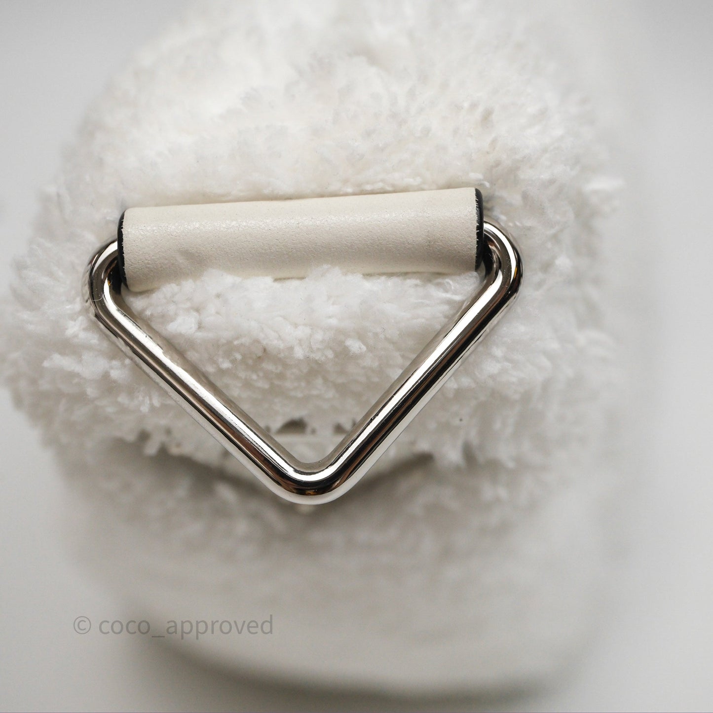 Prada Spugna Triangle White Bag