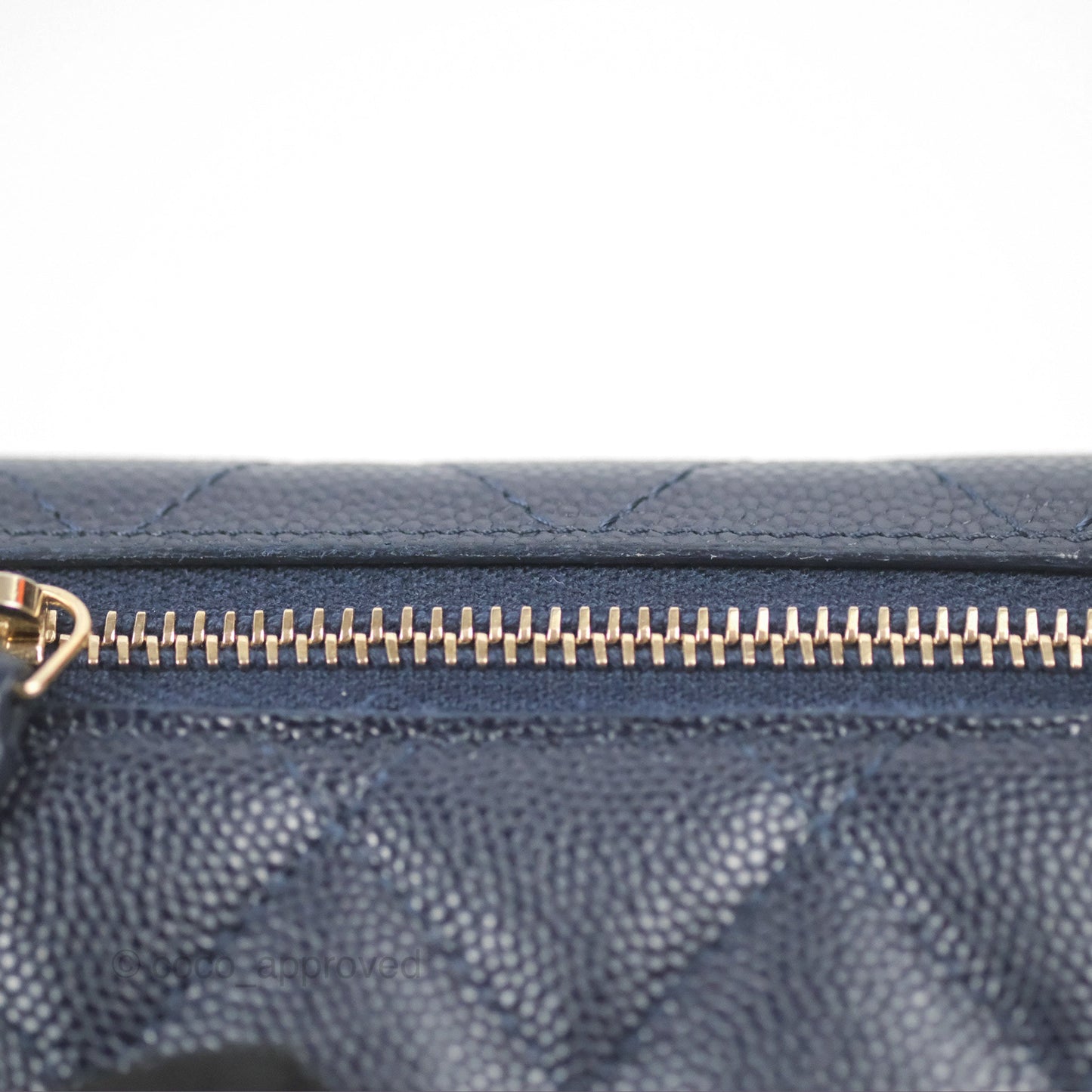 Chanel Classic Short Flap Wallet Navy Caviar Gold Hardware