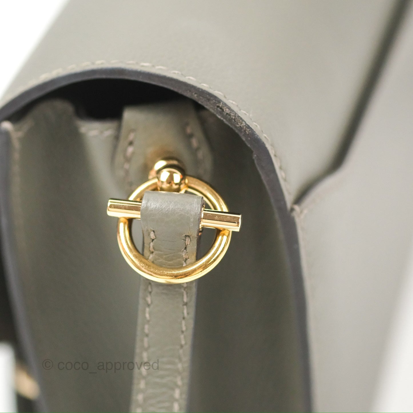 Hermès Roulis Mini 18 Gris Meyer 0L Evercolor Permabrass Hardware