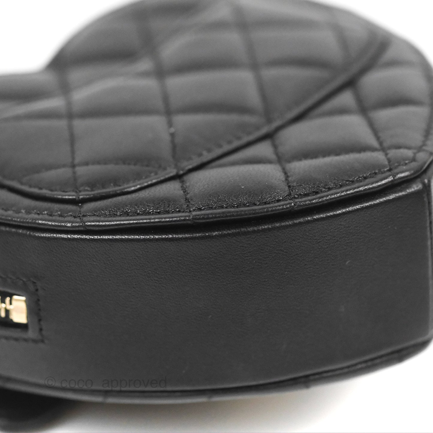 Chanel Small Heart Bag Black Lambskin Gold Hardware 22S