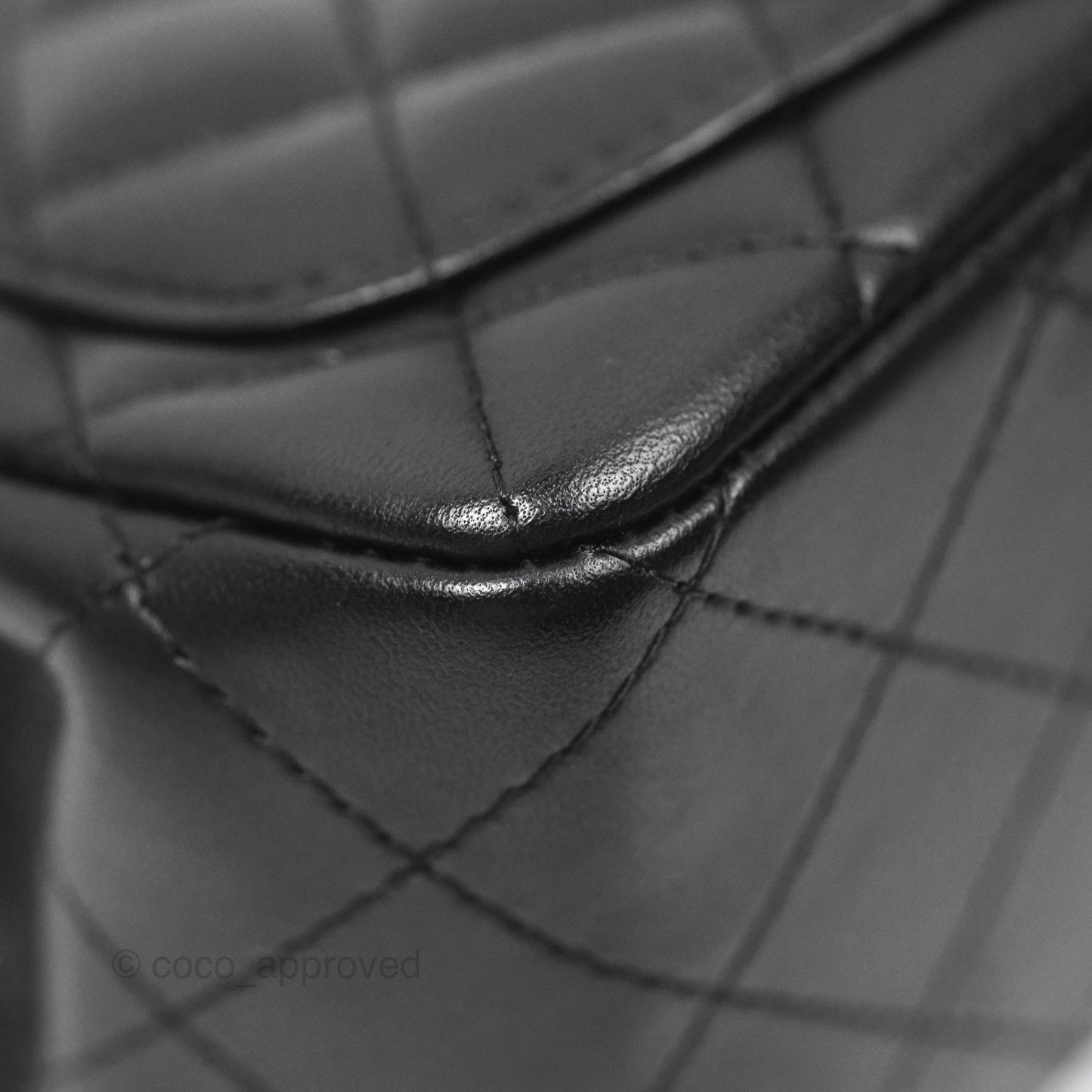 Chanel Quilted Mini Square Flap Black Lambskin Gold Hardware