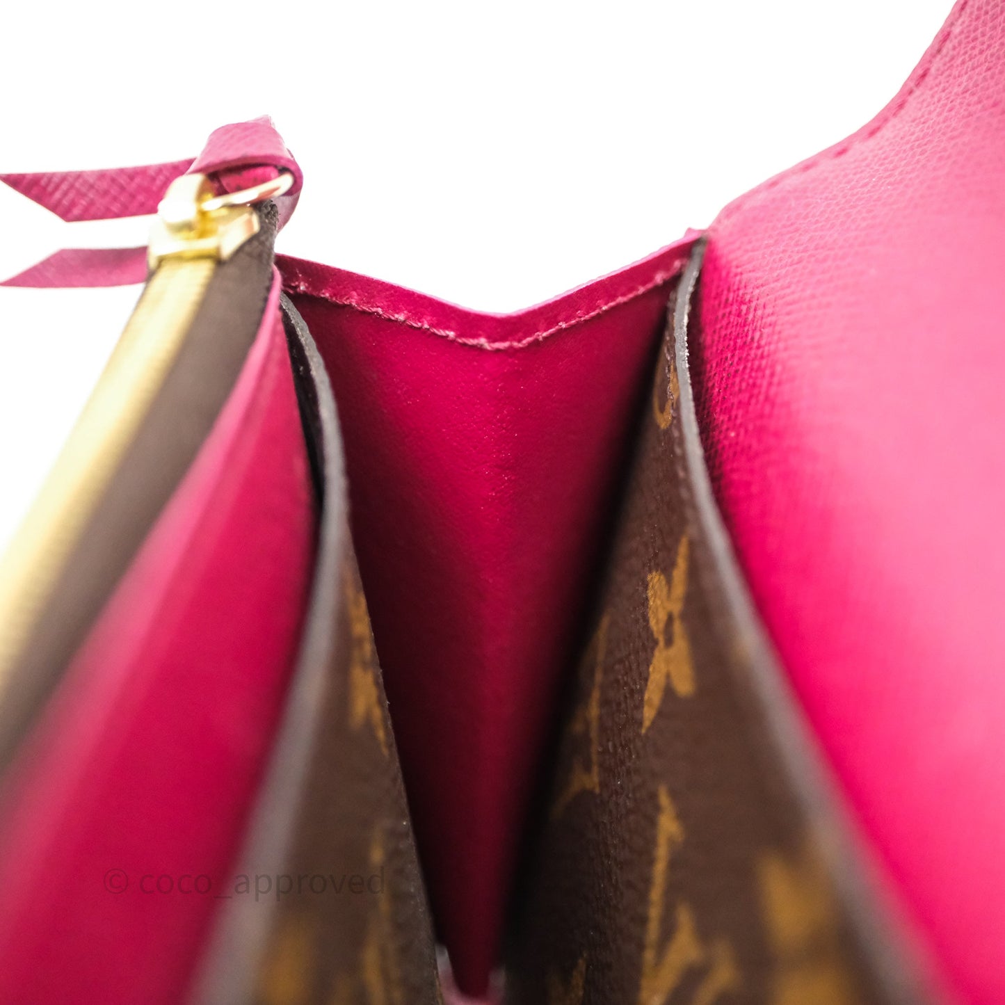 Louis Vuitton Emilie Wallet Monogram Canvas Fuchsia Pink