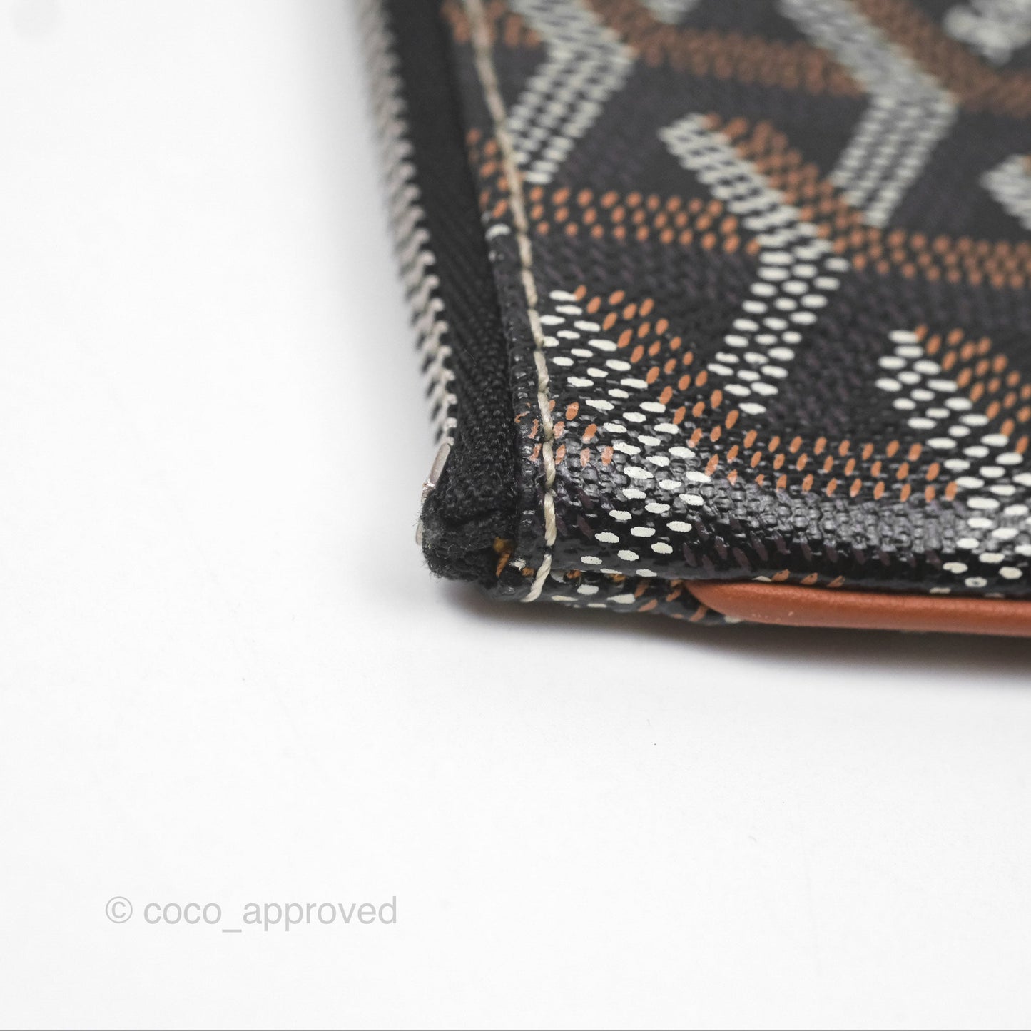 Goyard Sénat MM Pouch Black/ Tan