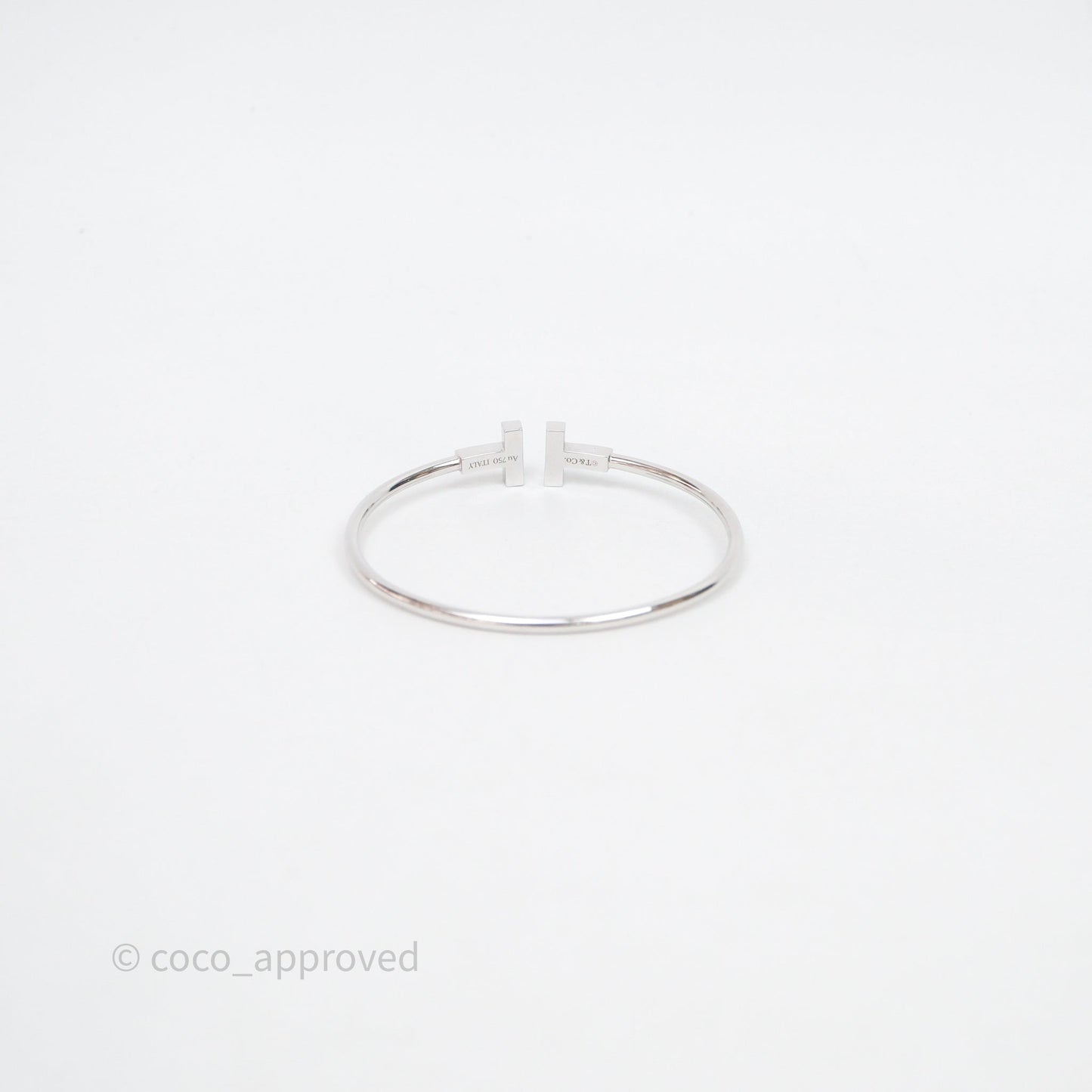 Tiffany & Co Tiffany T Wire Bracelet in White Gold with Turquoise and Diamonds 18k