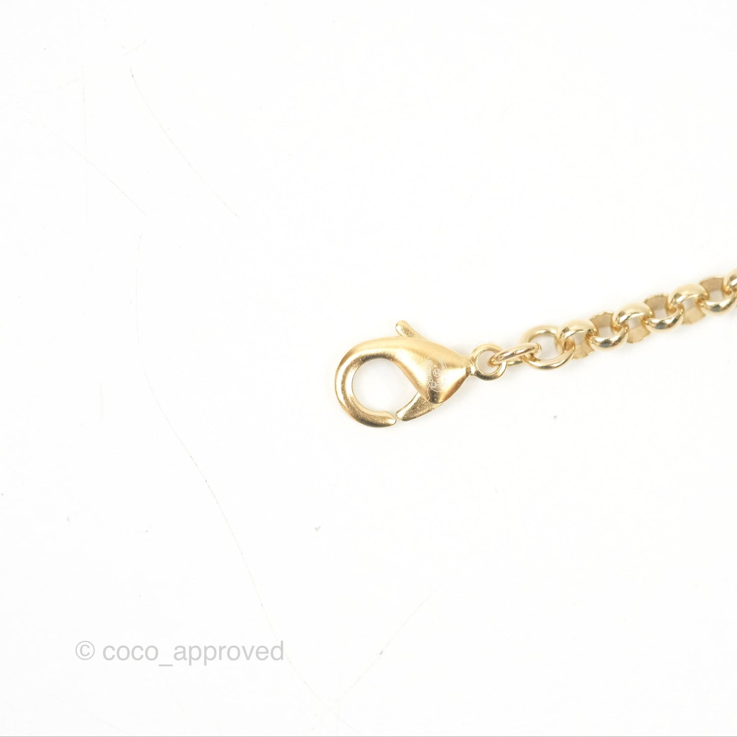 Chanel Crystal Pearl Heart CC Necklace Gold Tone 24P