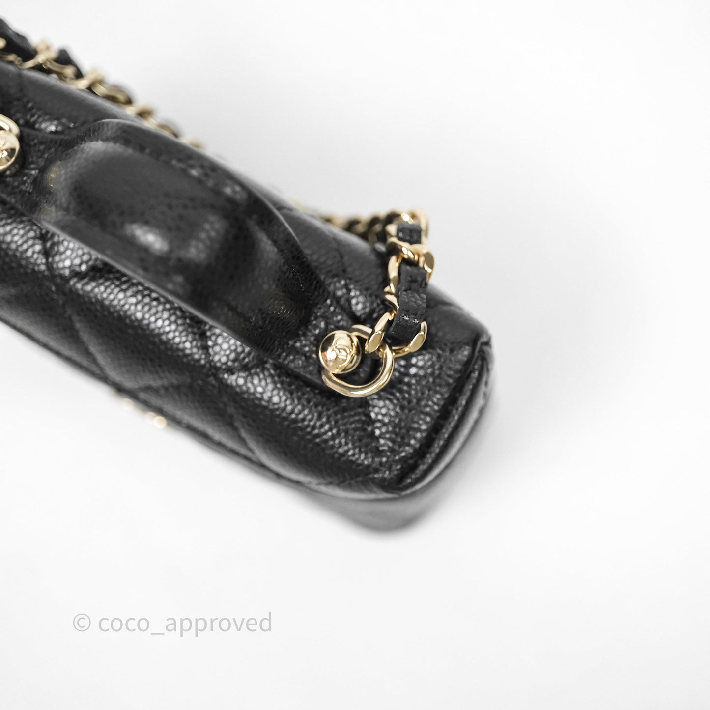 Chanel Classic Black Caviar Mini Bag Charm