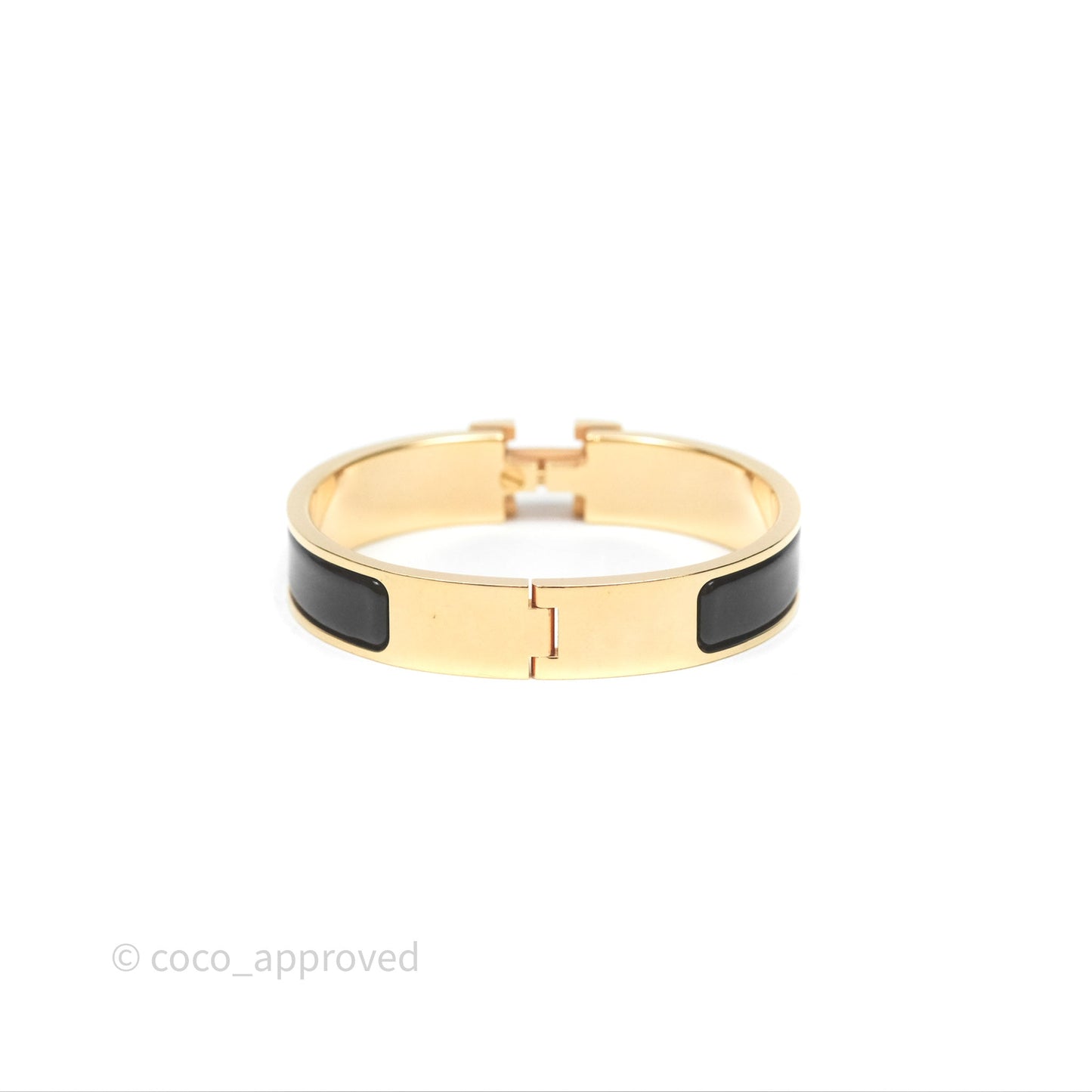 Hermès Clic H Bracelet Black Rose Gold PM