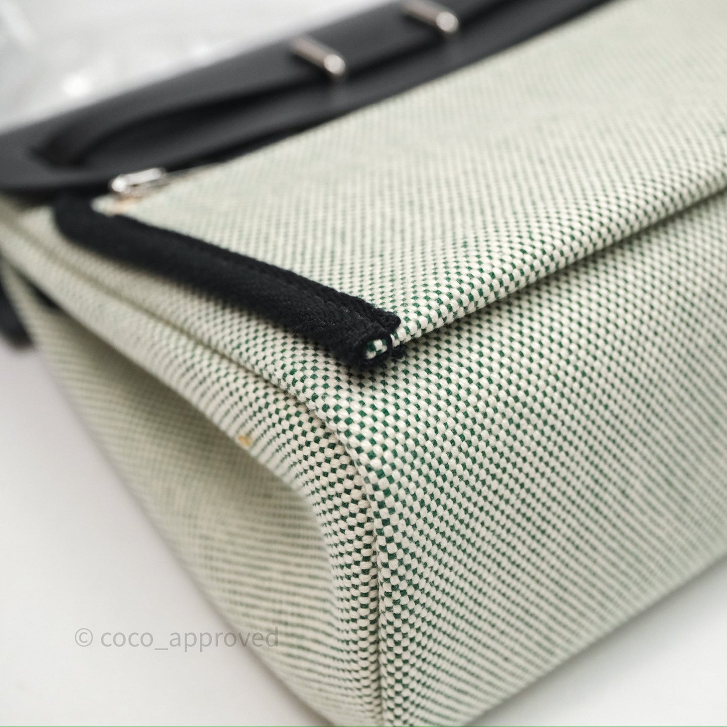 Hermès Herbag Zip 20 MinI Vert Moyen 65 Noir 89 Palladium Hardware
