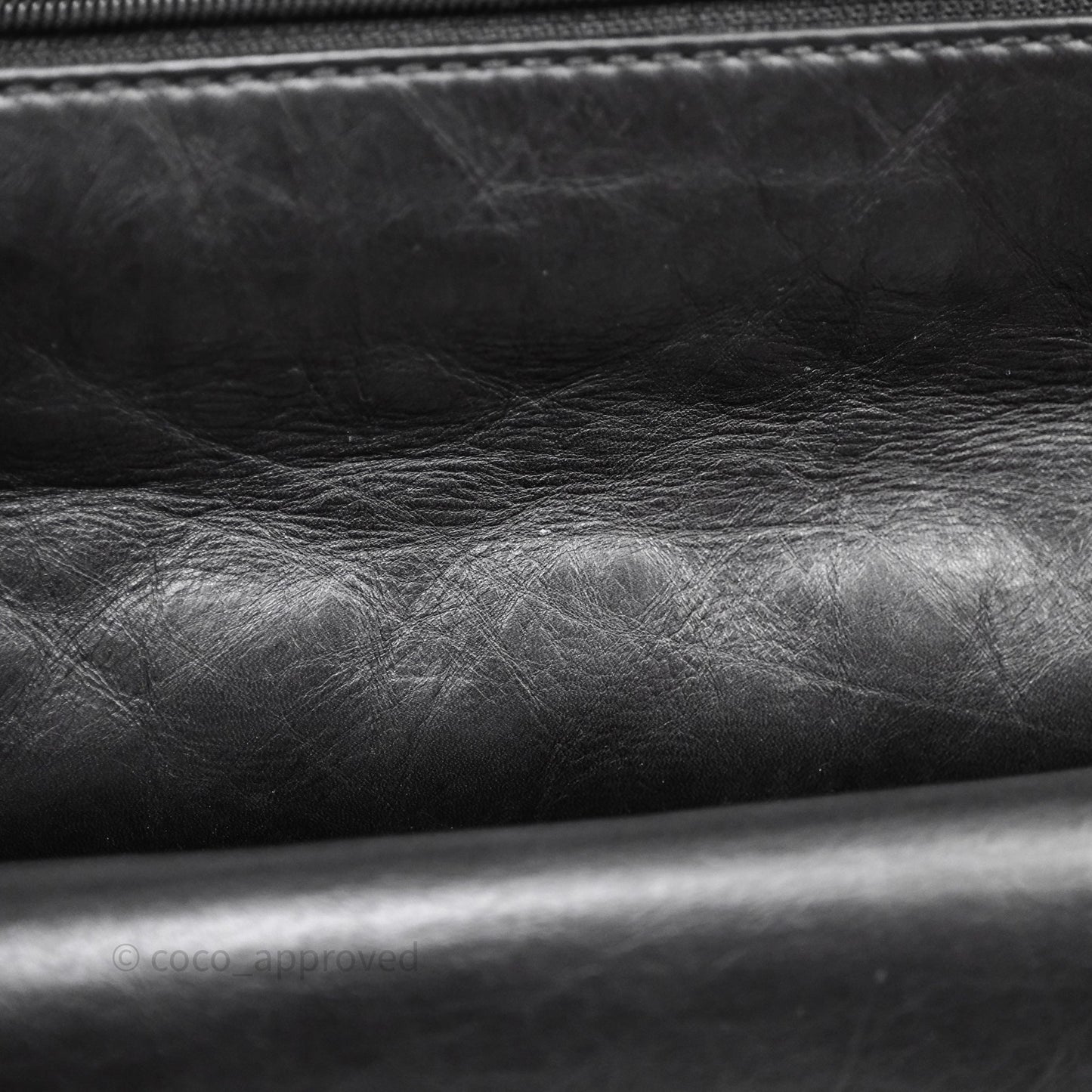 Chanel Reissue 225 Quilted Black Crumple Calfskin Ruthenium Hardware