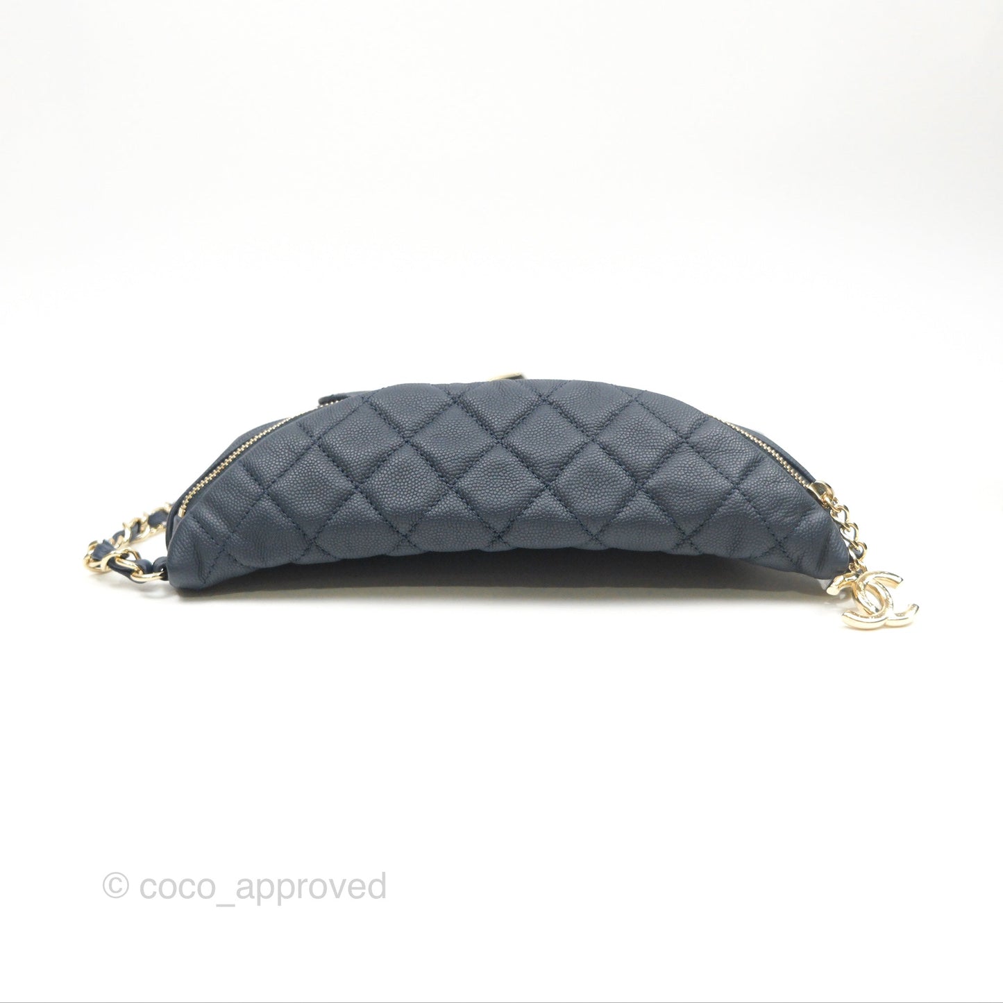 Chanel Business Affinity Waist Belt Bag Navy Caviar Gold Hardware