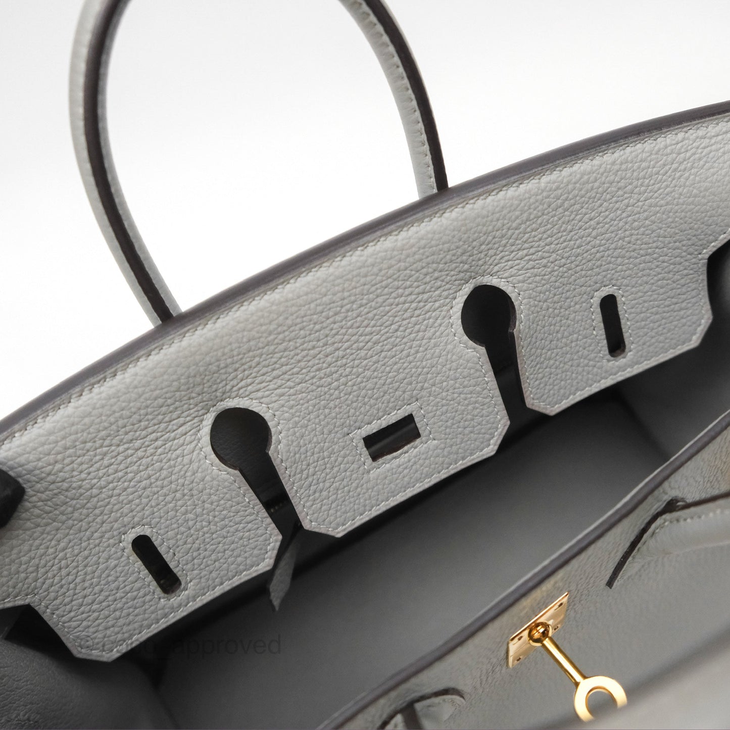 Hermès Birkin 25 Retourne Gris Mouette 4Z Togo Gold Hardware