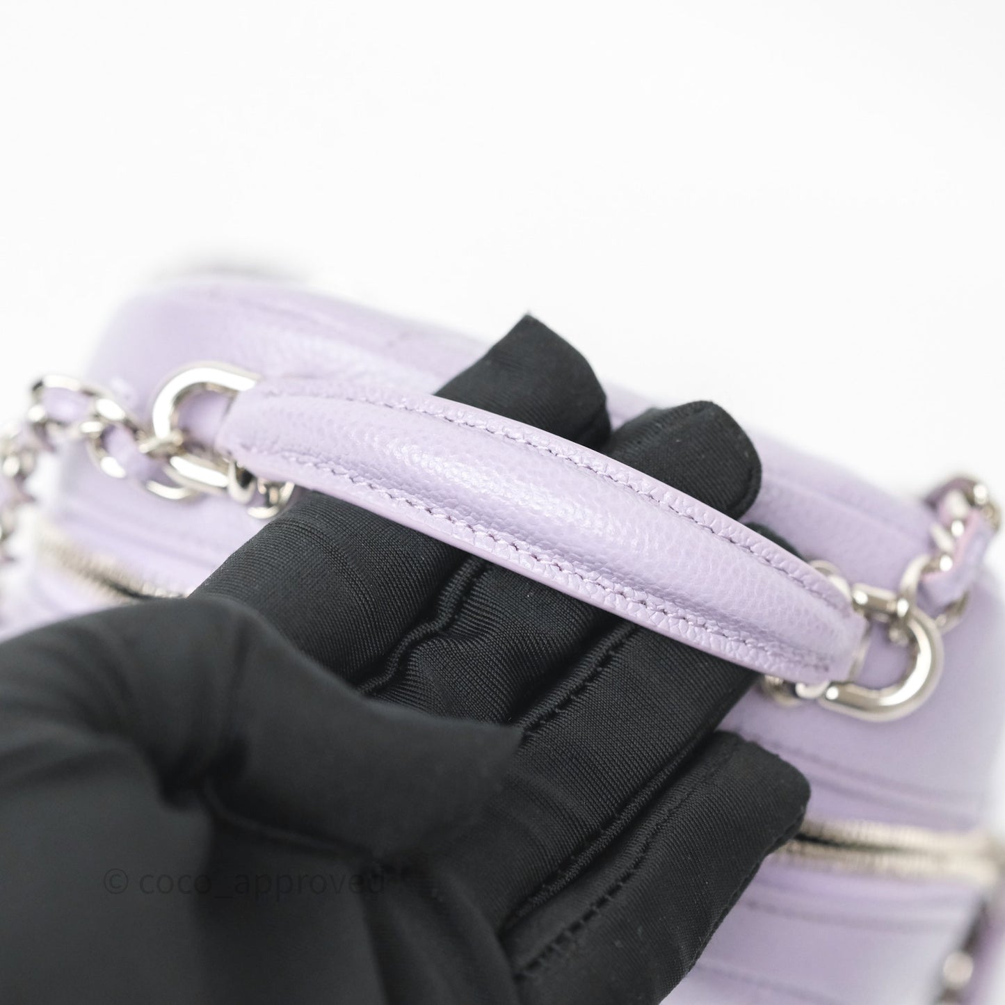 Chanel Classic Mini Backpack Lilac Caviar Silver Hardware