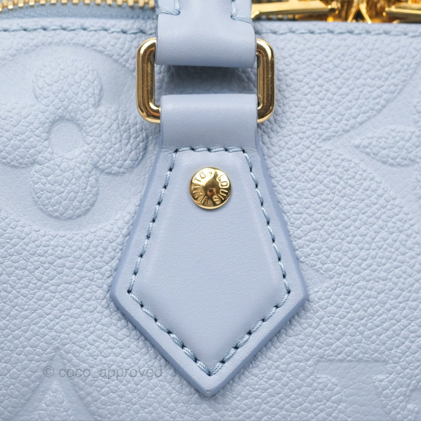 Louis Vuitton Speedy Bandoulière 20 Monogram Empreinte Leather Blue Hour