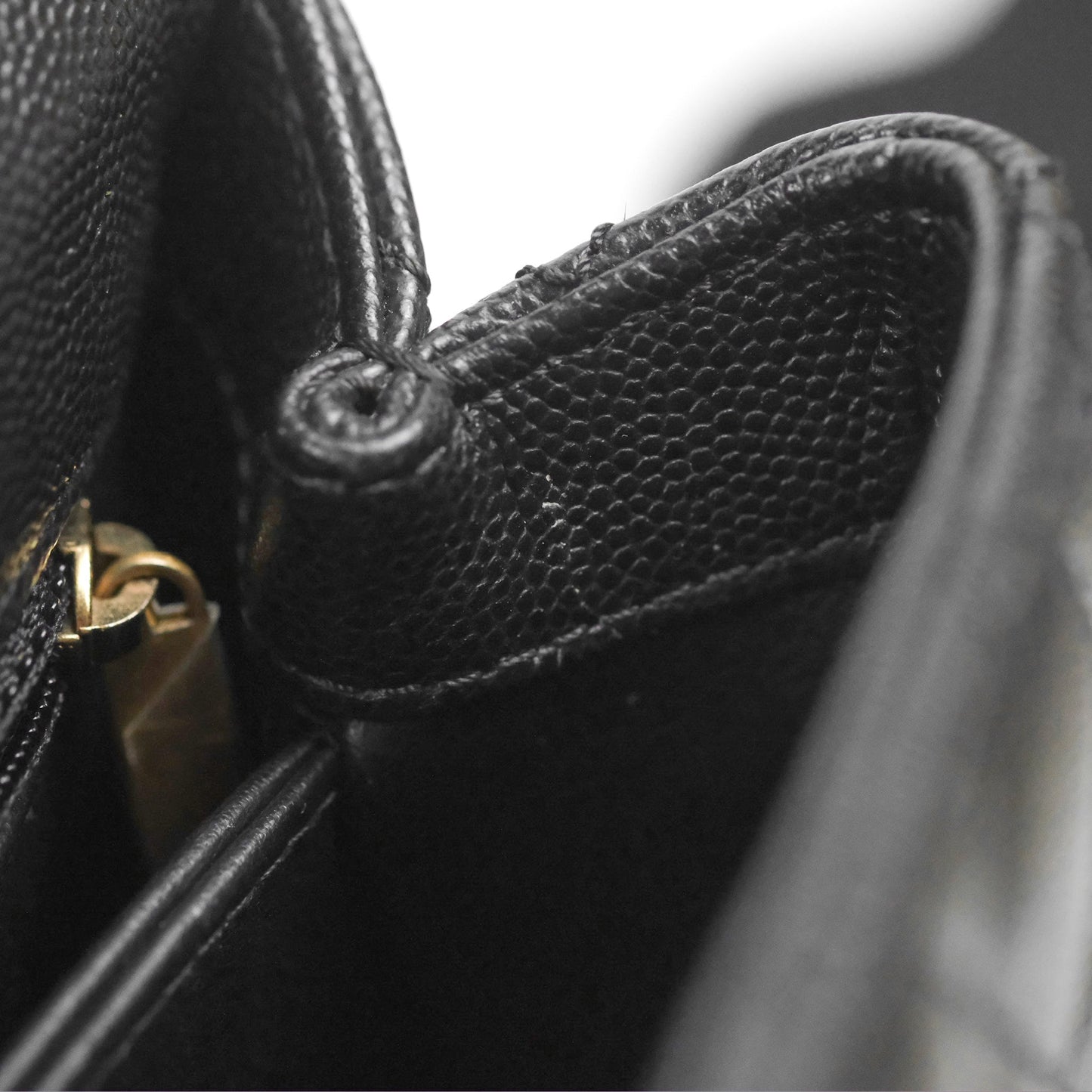 Chanel Small Coco Handle Quilted Black Caviar Aged Gold Hardware Lizard Handle