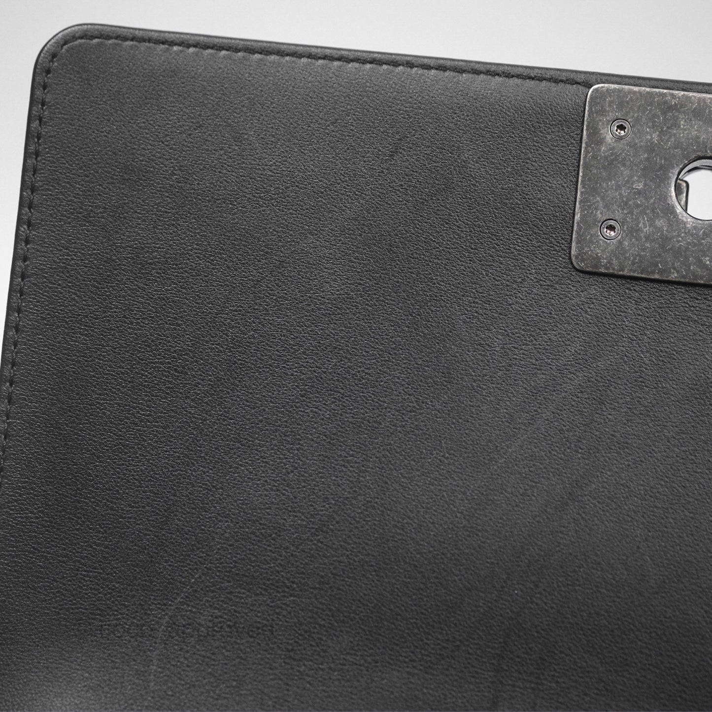 Chanel Boy Quilted Medium Black Calfskin Ruthenium Hardware