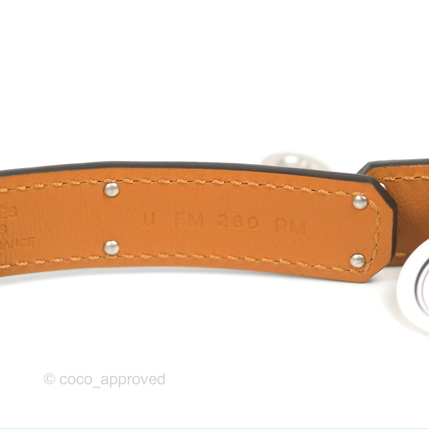 Hermès Kelly (Pocket) Belt 18 Vert Criquet / Chai Epsom Palladium Hardware