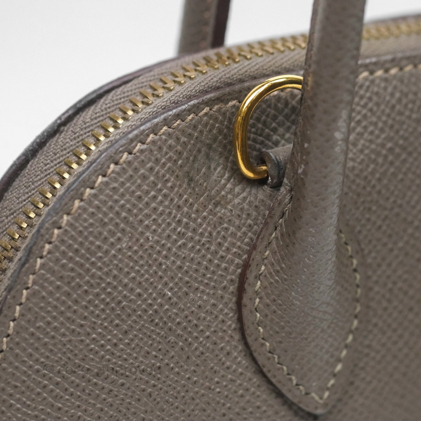 Hermès Bolide 27 Etain 8F Epsom Gold Hardware