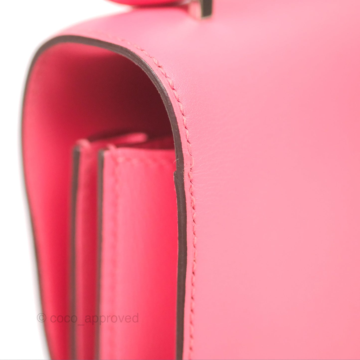 Hermès Constance Mini 18cm Rose Azalee Swift Palladium Hardware