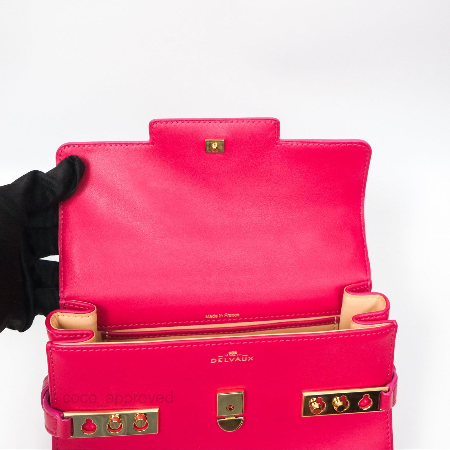 Delvaux Tempête Mini in Silky Calf Framboise