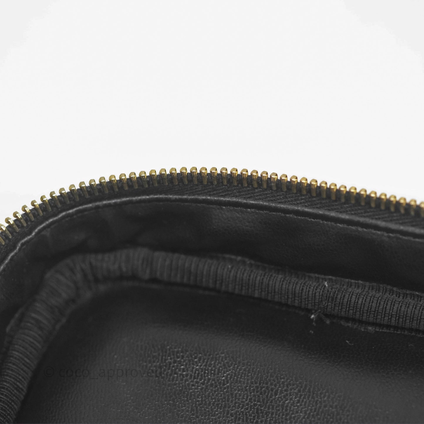 Chanel Vintage Vanity Case Black Caviar Gold Hardware
