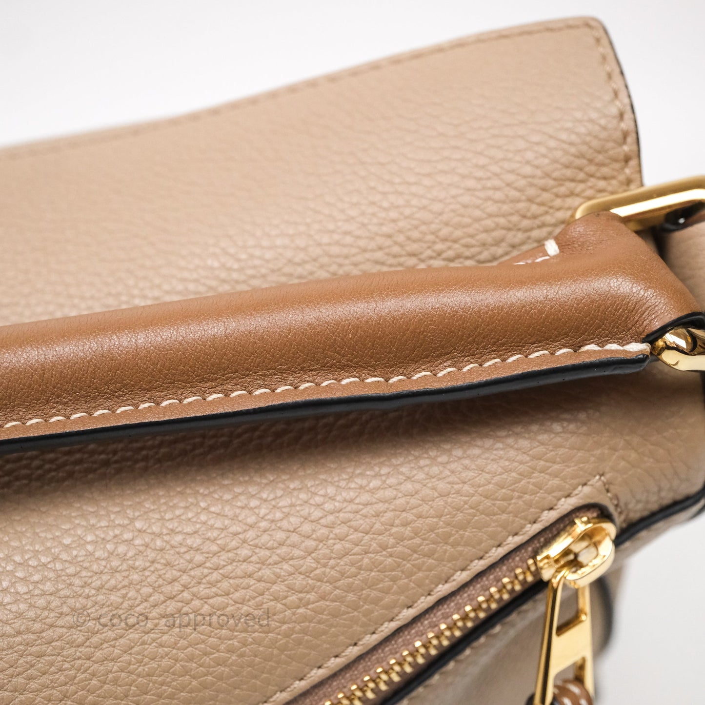 Loewe Small Puzzle Bag Sand Mink Grained Calfskin
